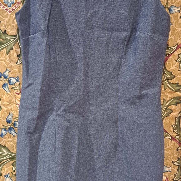 Grey sleeveless long dress with zipper in back - Picture 12 of 15